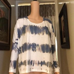 BNWOT Enti Glamour Size S Tie Dye on White Top